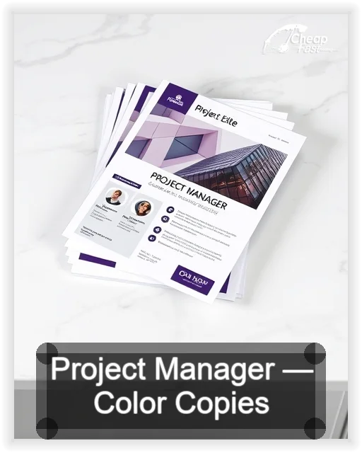 Project Manager business card design sample