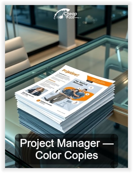 Project Manager business card design sample
