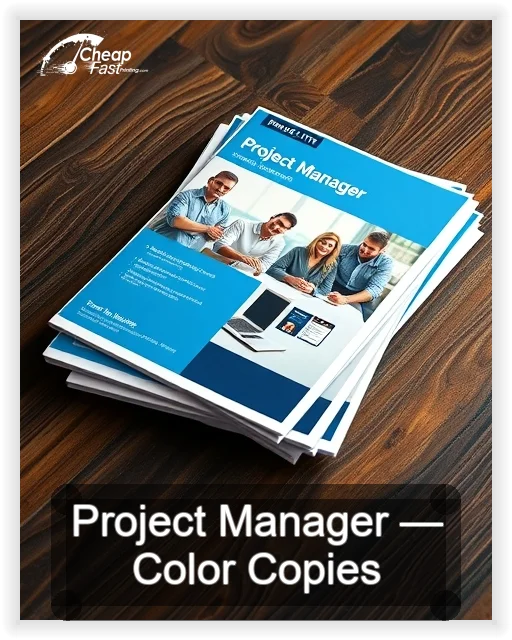 Project Manager business card design sample