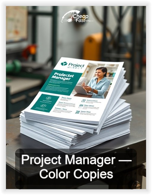 Project Manager business card design sample