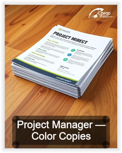 Project Manager business card design sample