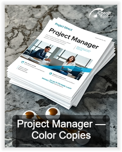 Project Manager business card design sample