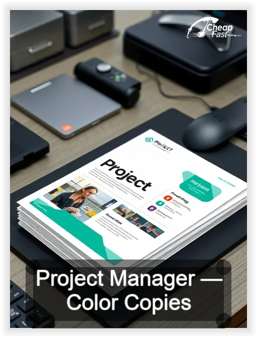 Project Manager business card design sample