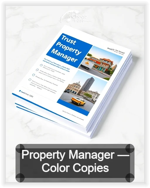 Property Manager business card design sample