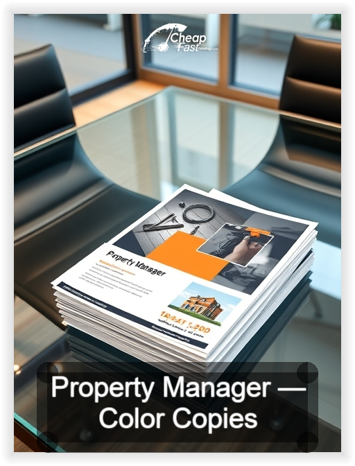 Property Manager business card design sample