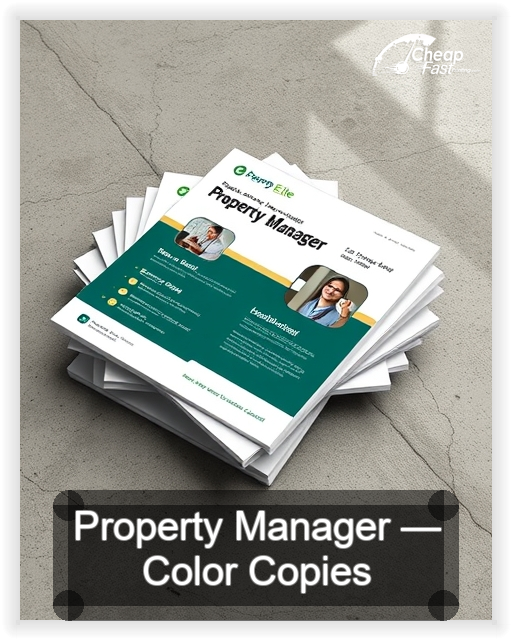 Property Manager business card design sample