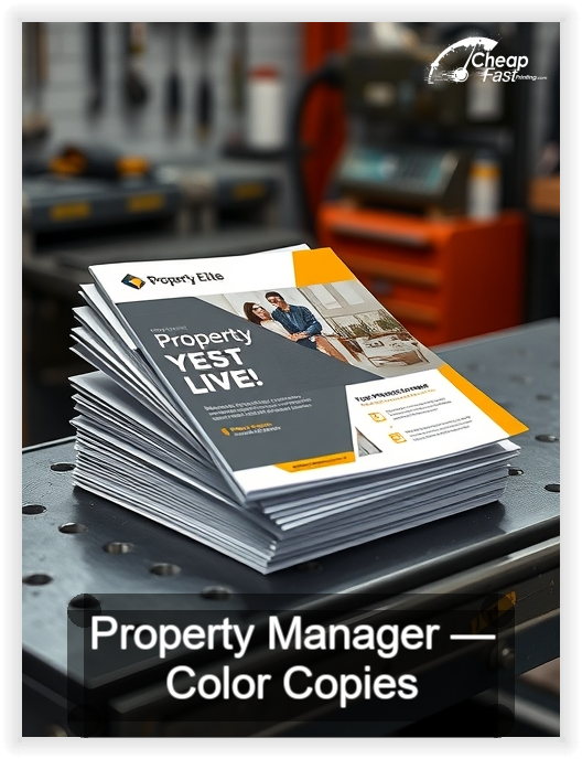 Property Manager business card design sample