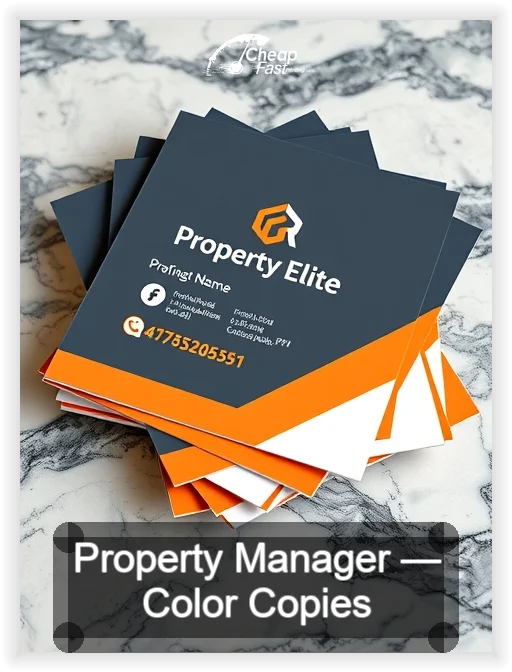 Property Manager business card design sample
