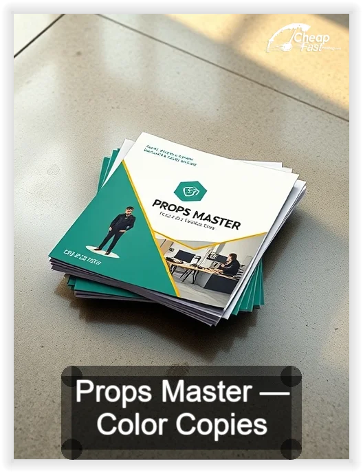 Props Master business card design sample