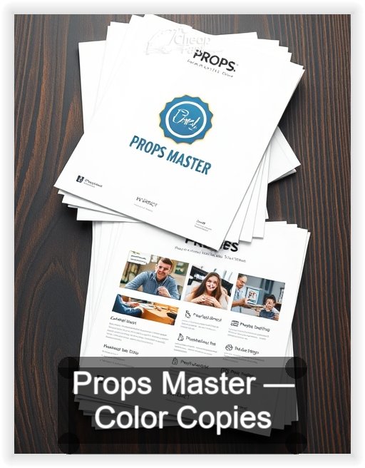 Props Master business card design sample