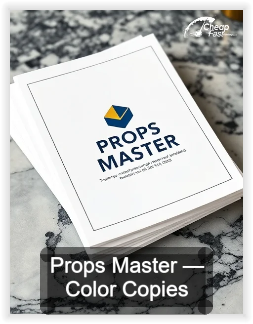 Props Master business card design sample