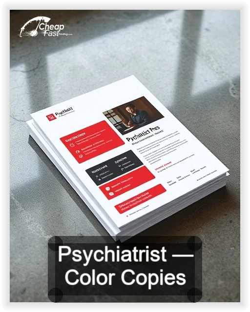 Psychiatrist business card design sample
