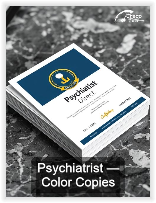 Psychiatrist business card design sample