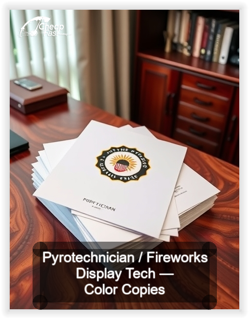 Pyrotechnician Fireworks Display Tech business card design sample