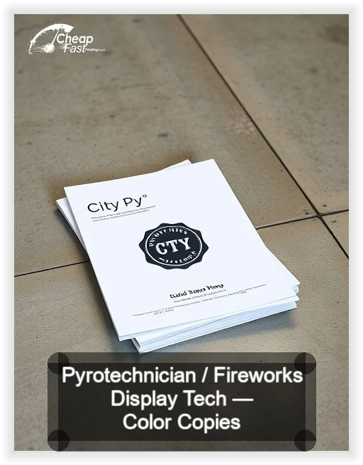 Pyrotechnician Fireworks Display Tech business card design sample