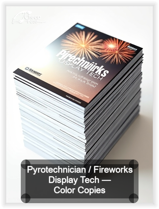 Pyrotechnician Fireworks Display Tech business card design sample