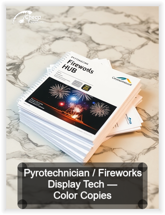 Pyrotechnician Fireworks Display Tech business card design sample