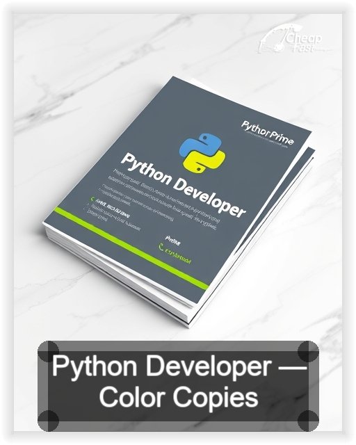 Python Developer business card design sample