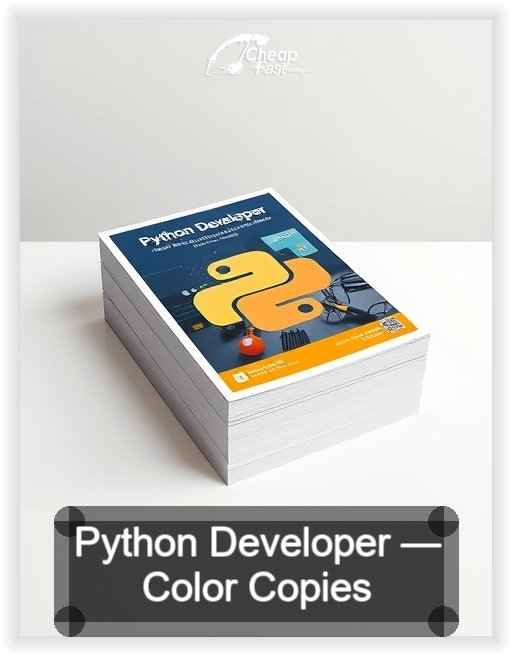 Python Developer business card design sample