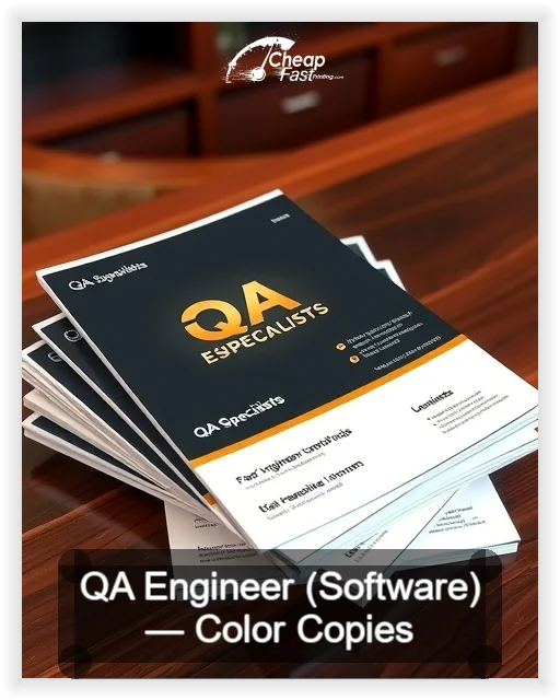 Qa Engineer Software business card design sample