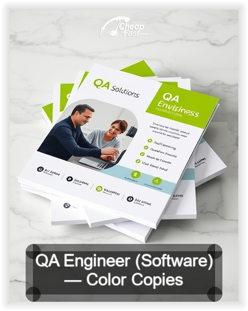 Qa Engineer Software business card design sample