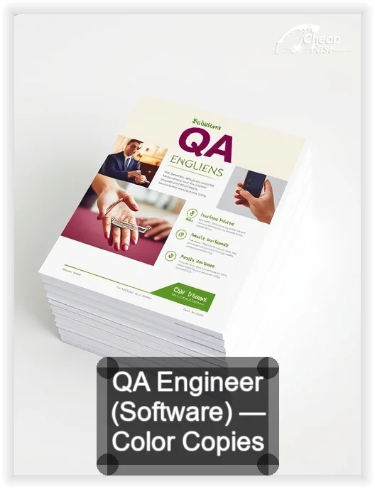 Qa Engineer Software business card design sample