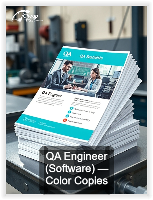 Qa Engineer Software business card design sample