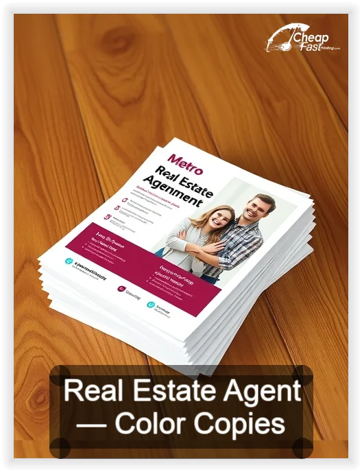 Real Estate Agent business card design sample
