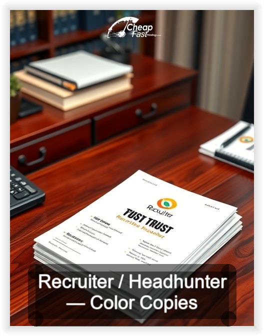 Recruiter Headhunter business card design sample