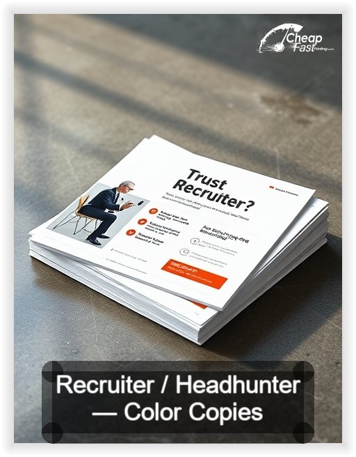 Recruiter Headhunter business card design sample