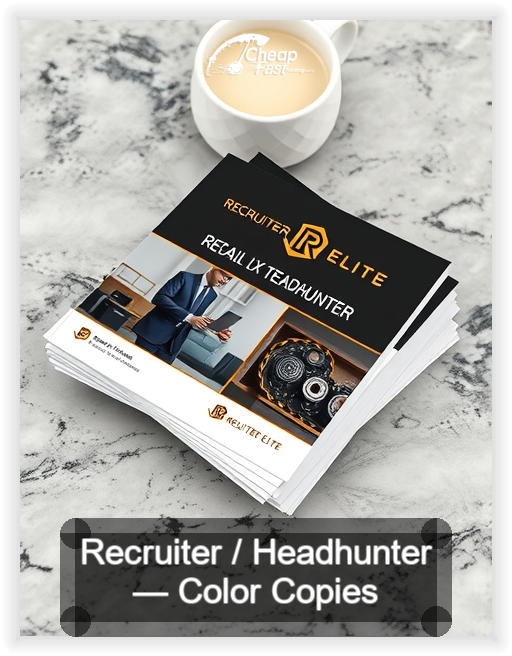 Recruiter Headhunter business card design sample