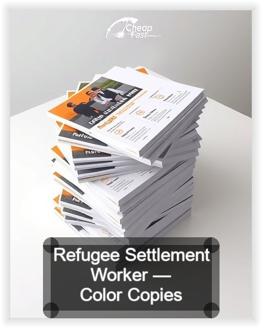 Refugee Settlement Worker business card design sample