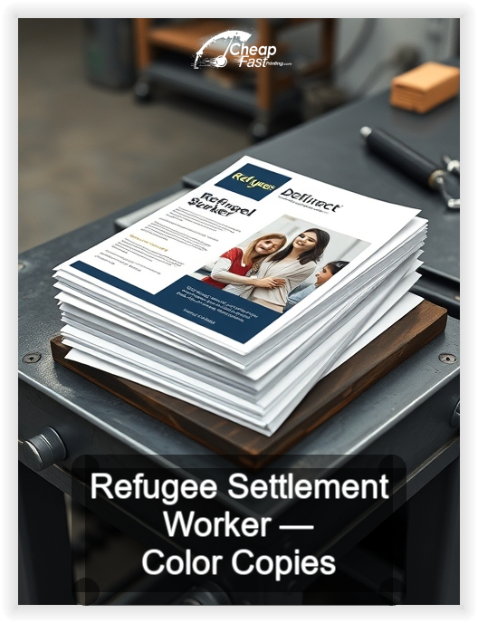 Refugee Settlement Worker business card design sample