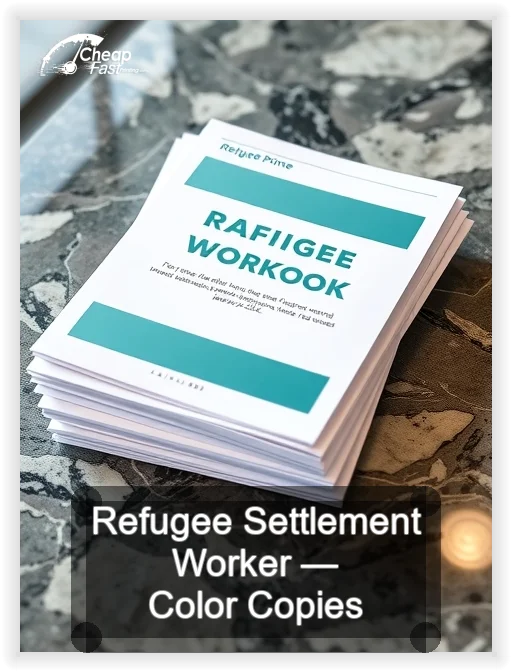 Refugee Settlement Worker business card design sample