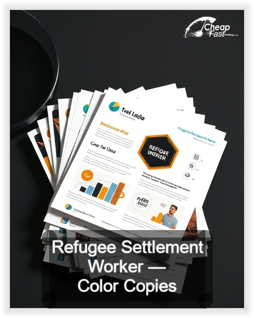 Refugee Settlement Worker business card design sample