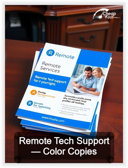 Remote Tech Support business card design sample