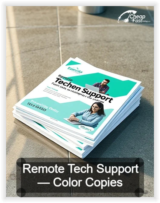 Remote Tech Support business card design sample