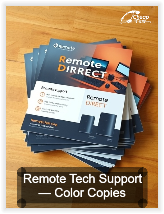 Remote Tech Support business card design sample