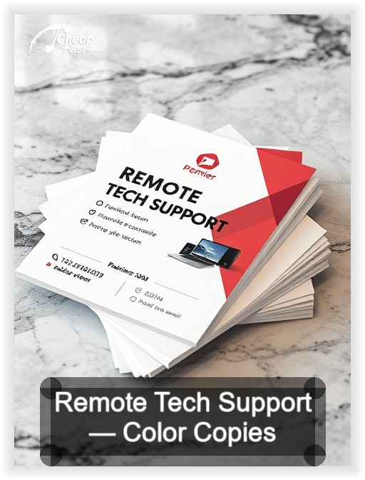 Remote Tech Support business card design sample