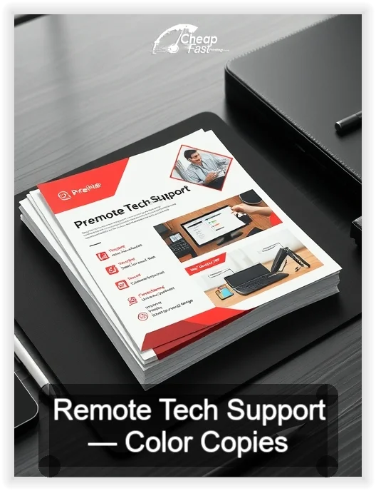 Remote Tech Support business card design sample