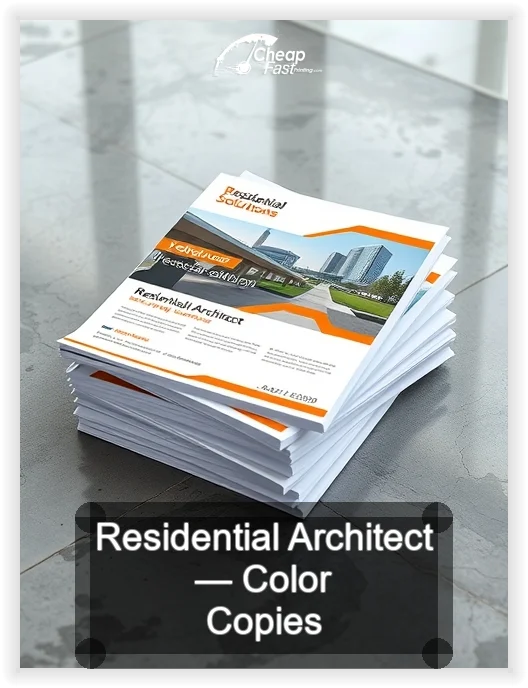 Residential Architect business card design sample