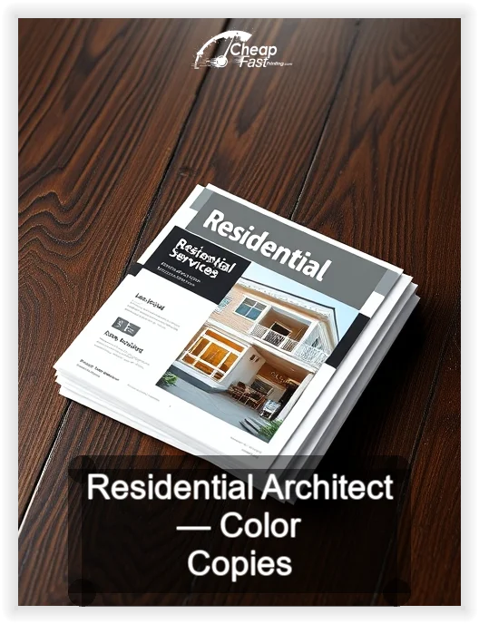 Residential Architect business card design sample