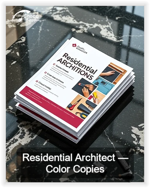 Residential Architect business card design sample
