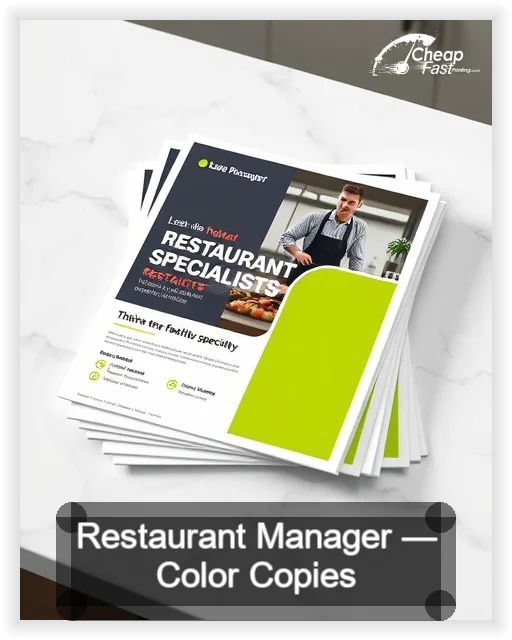 Restaurant Manager business card design sample