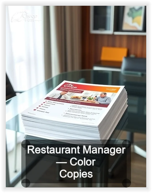 Restaurant Manager business card design sample