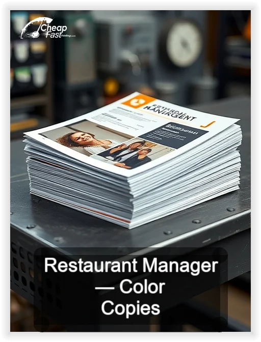 Restaurant Manager business card design sample