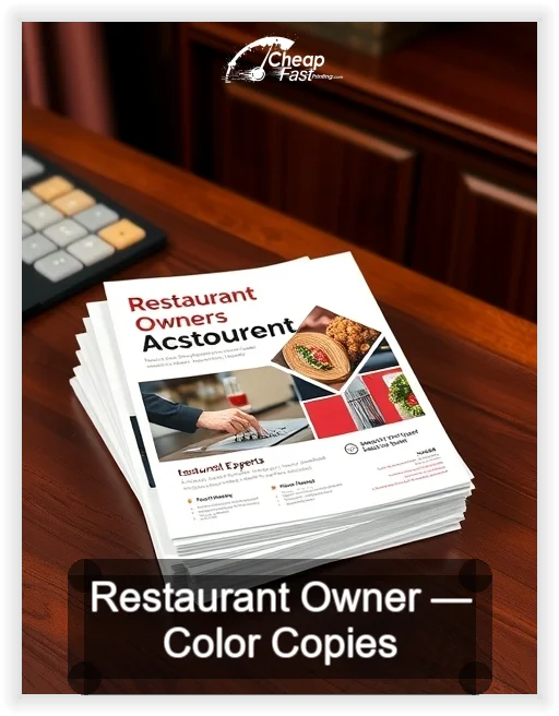 Restaurant Owner business card design sample