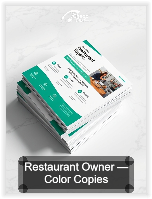 Restaurant Owner business card design sample