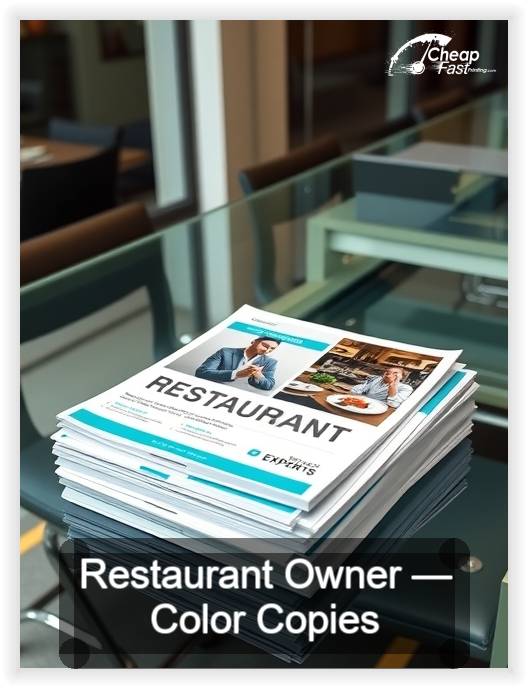 Restaurant Owner business card design sample