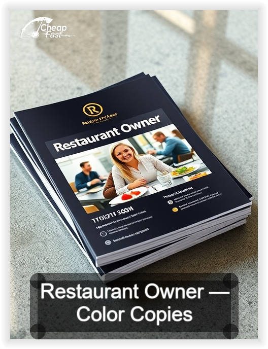 Restaurant Owner business card design sample